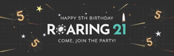 Claim 421% Up To $4,210 Slots Bonus For Roaring Online Casino's 5th Birthday!